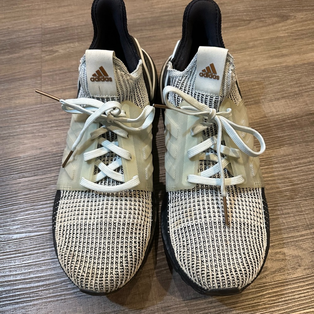 Adidas Women's Black and White Knit Athletic Shoes